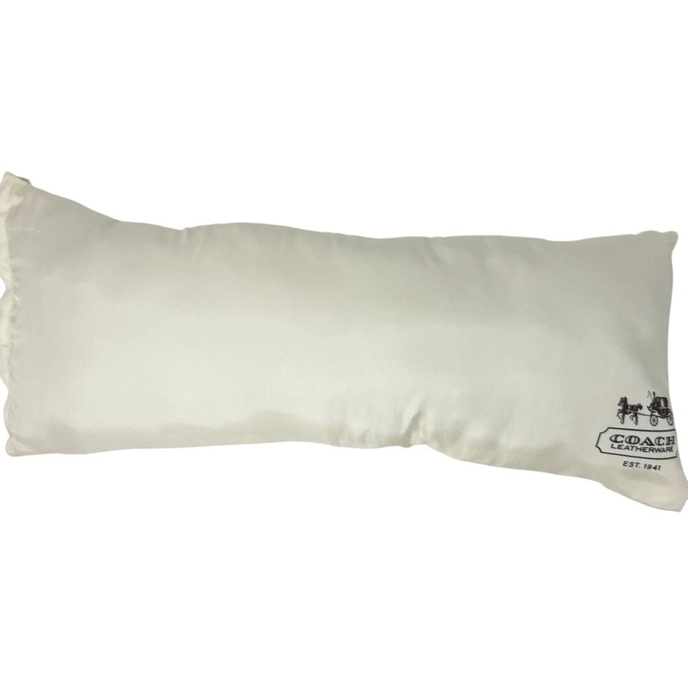 Upcycled Accent Pillow 8.5" x 20.5" Made from Authentic Dust Cover Cream